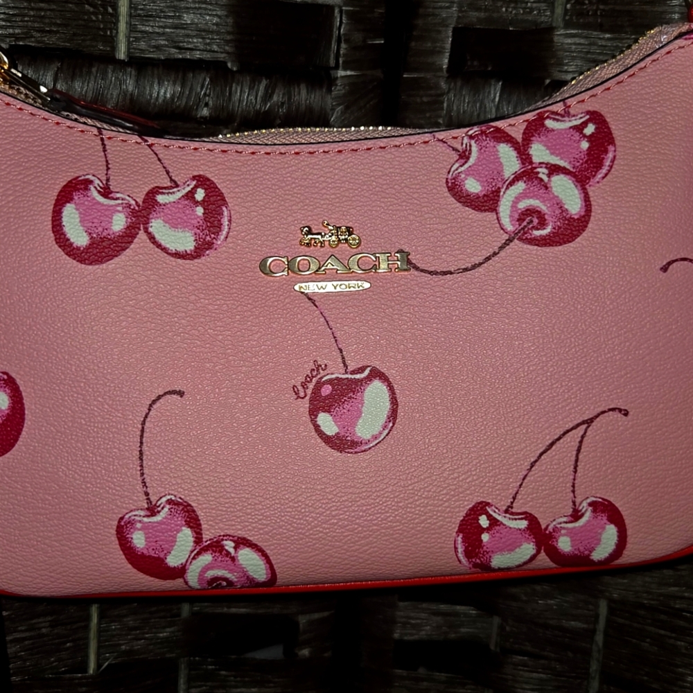 Cherry Pattern Pink Women's Bag
